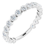 14K White 1 1/6 CTW Natural Diamond Anniversary Band
