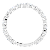 14K White 1 1/6 CTW Natural Diamond Anniversary Band