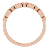14K Rose 1/4 CTW Natural Diamond Anniversary Band