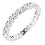 Platinum 3/4 CTW Natural Diamond Eternity Band Size 4.5