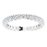 Platinum 3/4 CTW Natural Diamond Eternity Band Size 4.5