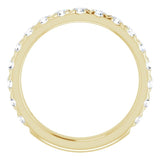 14K Yellow 1 CTW Natural Diamond French-Set Anniversary Band