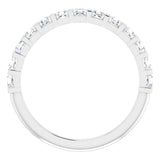 14K White 5/8 CTW Natural Diamond Anniversary Band