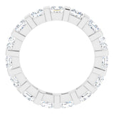 14K White 2 1/2 CTW Natural Diamond Eternity Band Size 7