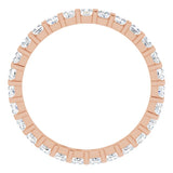 14K Rose 7/8 CTW Natural Diamond Eternity Band Size 6