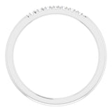 14K White 1/10 CTW Natural Diamond French-Set Anniversary Band