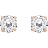 Round 4-Prong Lightweight Stud Earrings