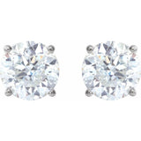 Round 4-Prong Lightweight Stud Earrings