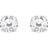 14K White Gold 6.5 mm Stuller Lab-Grown Moissanite Earrings