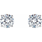 Round 4-Prong Stud Earrings
