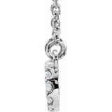14K White 1/10 CTW Natural Diamond Infinity 16 1/2" Necklace