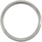 Titanium & 18K Rose Gold-Plated Inlay 7 mm Beveled-Edge Band Size 12