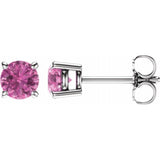 Round 4-Prong Lightweight Stud Earrings