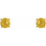 14K Yellow 5 mm Natural Yellow Sapphire Stud Earrings