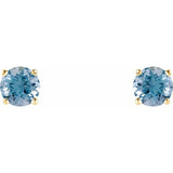 Round 4-Prong Lightweight Stud Earrings