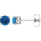 Round 4-Prong Lightweight Stud Earrings