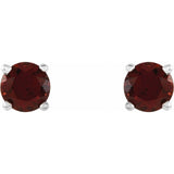 Round 4-Prong Lightweight Stud Earrings