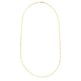 14K Alternating 2.8Mm Paperclip Link Chain