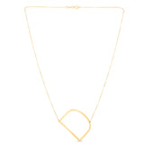 14K Gold Large Initial D Necklace