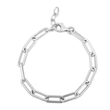 Sterling Silver 38in Polished Necklace with Pear Shaped Lobster Clasp