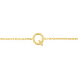 14K Mini Initial Q Necklace