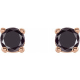 Round 4-Prong Light Stud Earrings