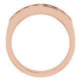 14K Rose 7/8 CTW Natural Diamond Band