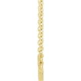 14K Yellow 12x5.9 mm Sideways Cross 16-18" Necklace