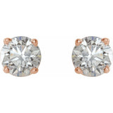 Round 4-Prong Light Stud Earrings