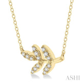 Leaf Petite Diamond Fashion Pendant
