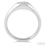 1/10 Ctw Pear Shape Lovebright Diamond Ring in 14K White Gold