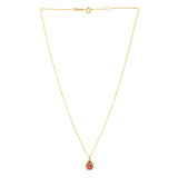 14K Gold Ladybug Enamel Necklace