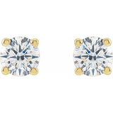14K Yellow Gold 1/2 CTW Lab-Grown White Diamond Earrings