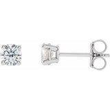 14K White Gold 1/2 CTW Lab-Grown White Diamond Earrings
