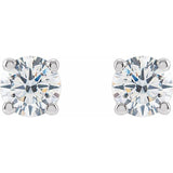 14K White Gold 1/2 CTW Lab-Grown White Diamond Earrings