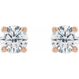 14K Rose Gold 1/2 CTW Lab-Grown White Diamond Earrings