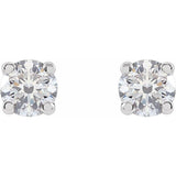 14K White Gold 1/4 CTW Lab-Grown White Diamond Earrings