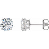 14K White Gold 2 1/2 CTW Lab-Grown White Diamond Earrings