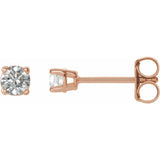 14K Rose Gold 1/3 CTW Natural Diamond Earrings