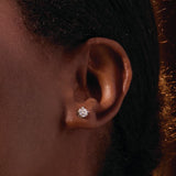 14K Rose Gold 1/6 CTW Natural Diamond Earrings