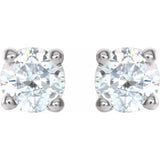 Platinum 3/8 CTW Natural Diamond Earrings