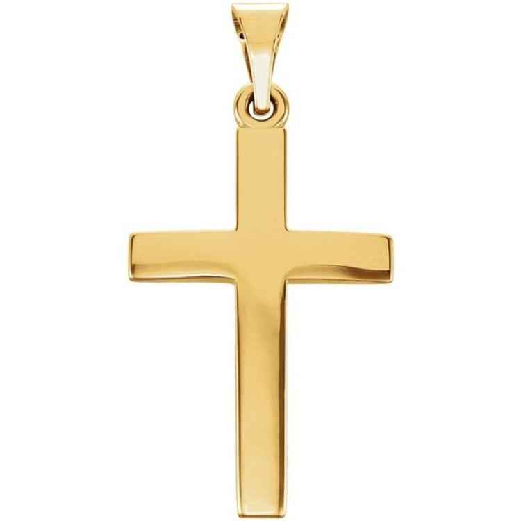 18K Yellow Gold-Plated Sterling Silver Cross Pendant – John Fish