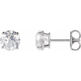 14K Yellow Gold 8 mm Lab-Grown Alexandrite Earrings