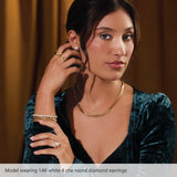 14K Yellow 6 mm Natural Blue Zircon Earrings