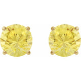 14K Yellow 8 mm Lab-Grown Yellow Sapphire Earrings