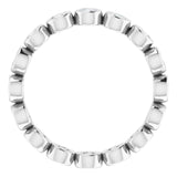 14K White 1/2 CTW Lab-Grown Diamond  Eternity Band Size 5