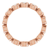 14K Rose 7/8 CTW Lab-Grown Diamond  Eternity Band Size 5