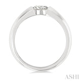 1/3 Ctw East-West Set Oval Cut Diamond Fashion Ring in 14K White Gold