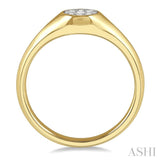 1/6 Ctw Round Shape Lovebright Diamond Ring in 14K Yellow and White Gold