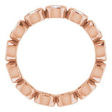 14K Rose 1 1/6 CTW Lab-Grown Diamond  Eternity Band Size 6